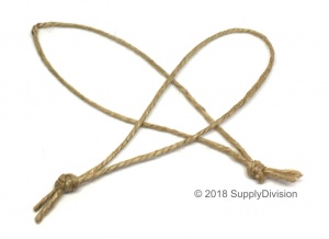 Jute cord pre-tied loops